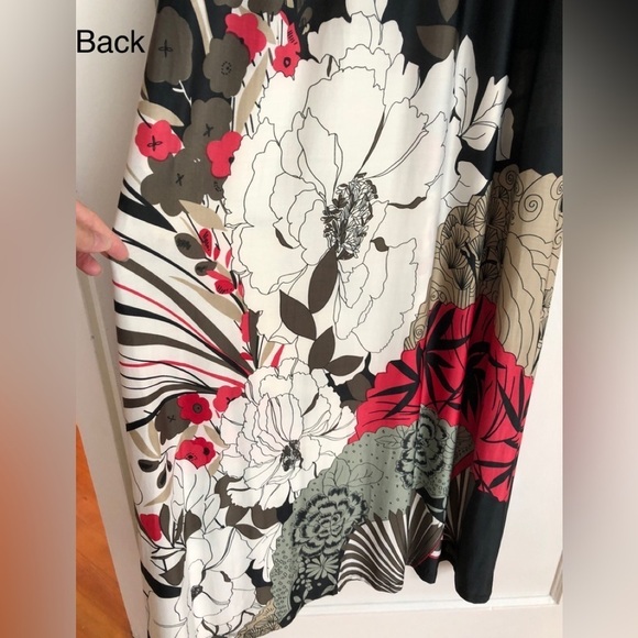 QED LONDON Floral Boho Maxi sleeveless dress empire waist Built in bra. Small - Picture 9 of 9